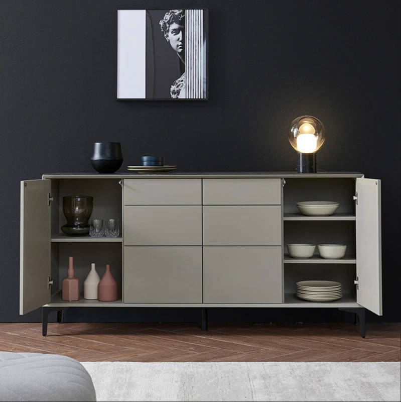 

Solid wood sideboard cabinet rock plate modern tea cabinet wine cabinet restaurant cabinet