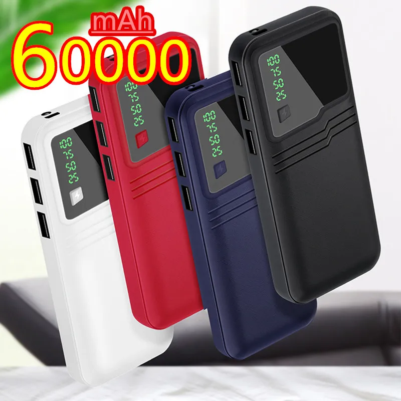 Внешний аккумулятор 60000 мАч портативное зарядное устройство для Samsung Xiaomi mi