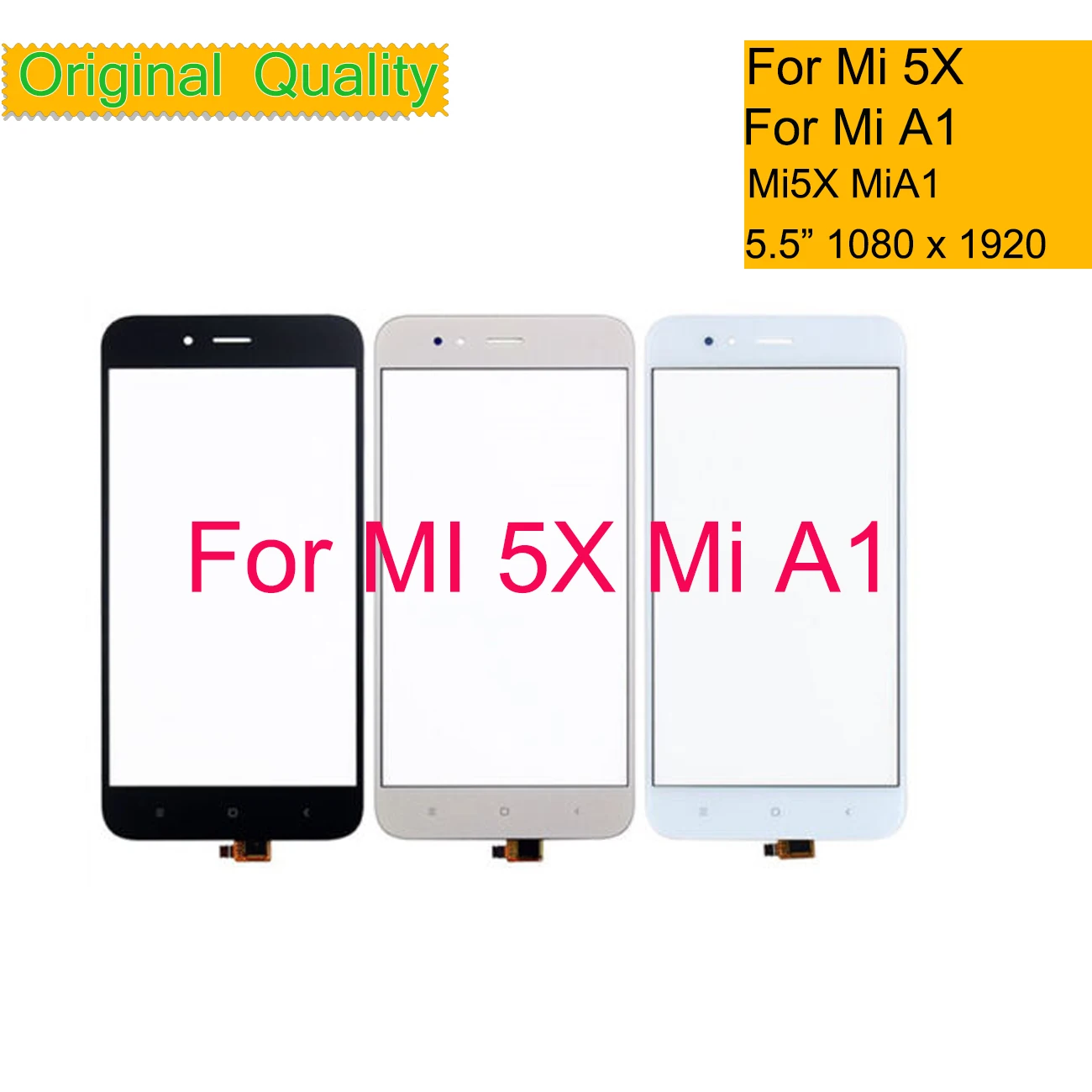 Для Xiaomi mi 5X A1 mi 5X mi A1 сенсорный экран дигитайзер сенсорная панель переднее внешнее стекло mi 5x сенсорный экран без lcd 5,5"
