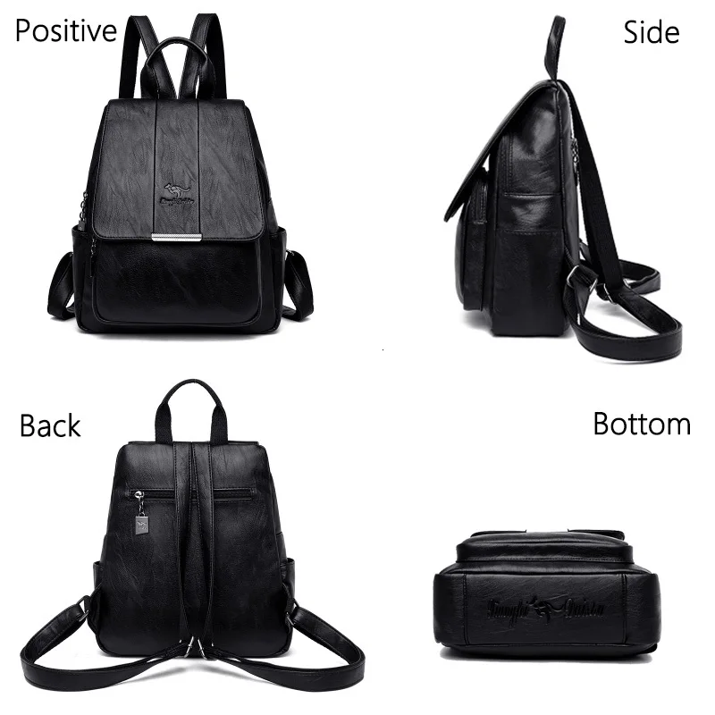 Woman High capacity travel Backpack Lady leather Backpack Fashion Female student Bag Sac a Dos School waterproof Shoulder Bags