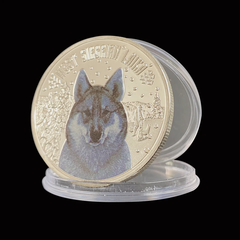 Серебряные монеты с изображением снежного волка памятная защита диких животных