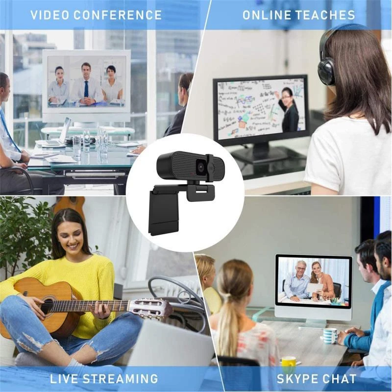 

8 Million Pixel High-Definition USB Microphone Real-Time Webcam with Electronic Zoom Suitable for PC USB Plug and Play