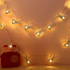 Пасхальные деревянные кроличьи Батарея коробка светодиодный свет шнурки бар украшения дома низкая Мощность потребление вечерние поставки