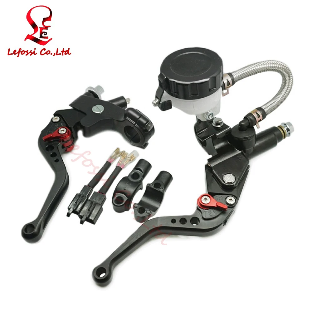 Red 7/8&quot22mm Motorcycle Hydraulic Front Brake Clutch Master Cylinder For Kawasaki ZX6R/9R ZX10R/12R NINJA636/1000 ZZR400 ZZR600 |