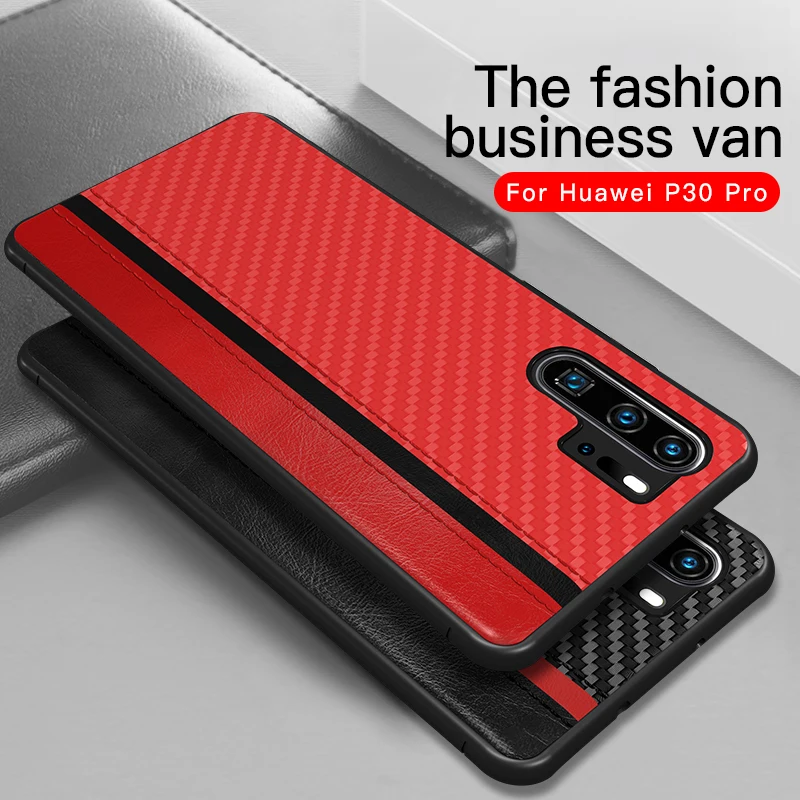 Роскошный чехол для телефона из искусственной кожи и углеродного волокна huawei Honor