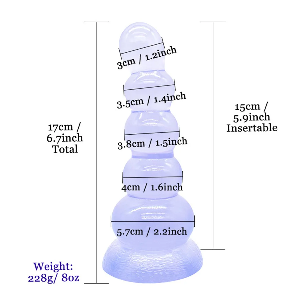 Анальная пробка 17 см большие анальные шарики на присоске интимные игрушки для