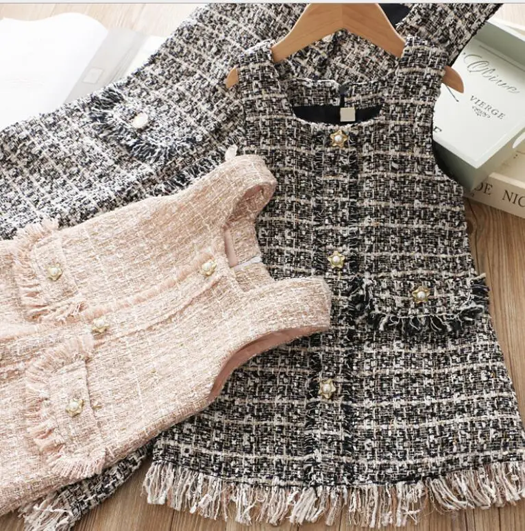 2019 New Children Baby Elegant Vest Tassel Dresses Girls Princess Boutique Clothes 5 pcs/lot Wholesale | Детская одежда и обувь