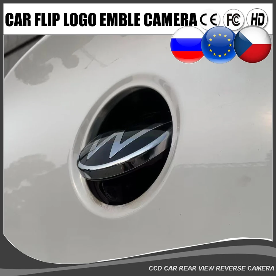 Автомобильная эмблема заднего вида резервный флип Логотип VW значок камера для Golf