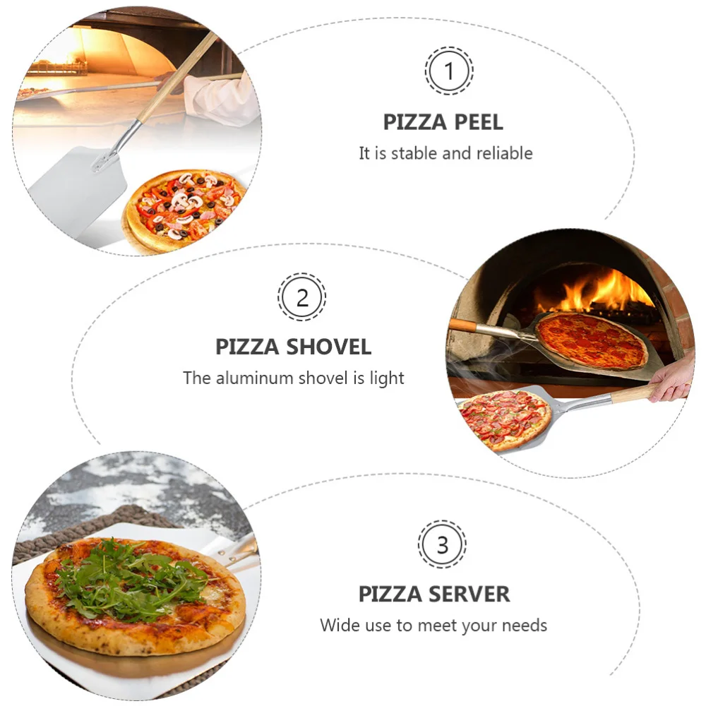 

1 Pc Aluminium Pizza Server Pizza Peel Pancake Transfer Tool (Assorted Color)