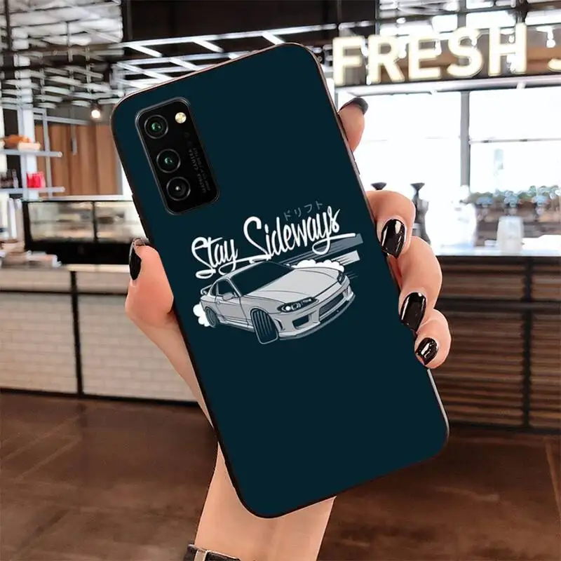 

Dabieshu Japan JDM Sports Car Comic Silicone Black Phone Case for Samsung S20 plus Ultra S6 S7 edge S8 S9 plus S10 5G lite 2020