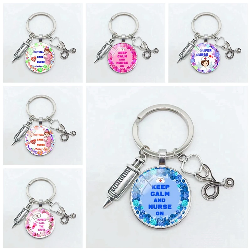 Медицинский стетоскоп и шприц модель доктора медсестры популярный брелок для