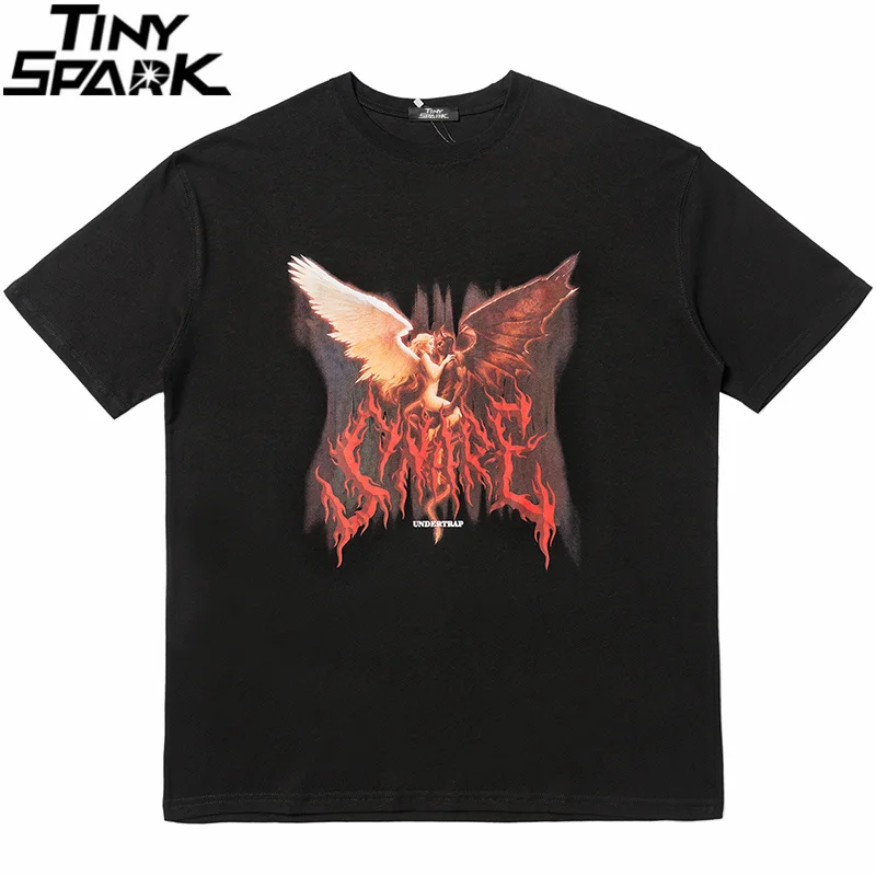 Футболка мужская хип хоп 2020 Dark Streetwear футболка оверсайз Harajuku летняя с коротким