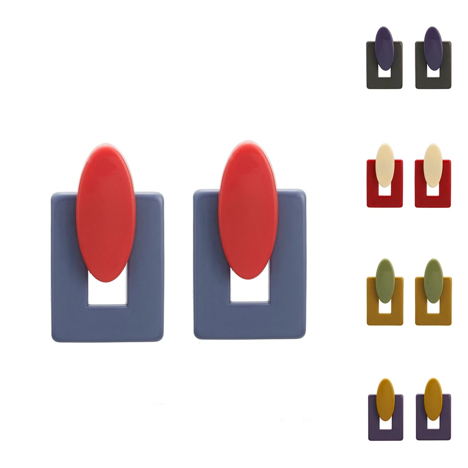 Женские большие массивные геометрические серьги Match Right для женщин акриловые