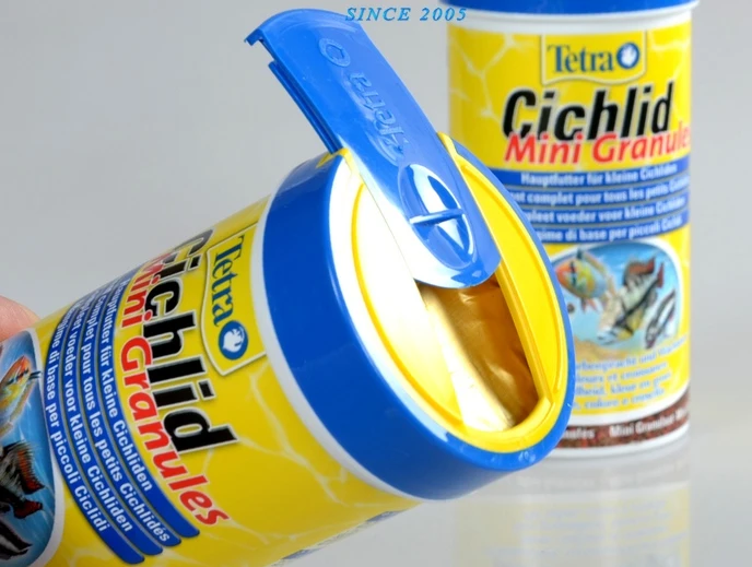 Tetra Cichild цветные мини гранулы тропическая маленькая Кормушка Для Рыбы Аквариум