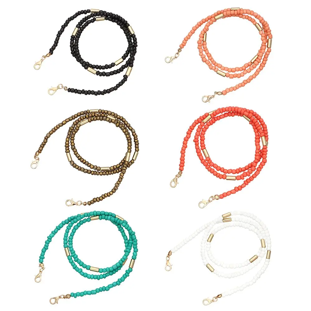 

Модный шнурок для очков с акриловыми бусинами, ремешок для шеи, шнур для очков, цепочка для очков, аксессуары для женщин и девушек, 1 шт.