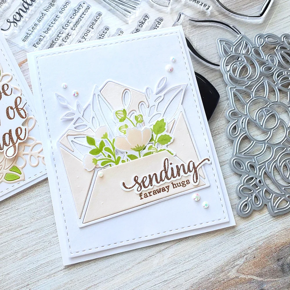 New Leaf envelope decoration metal Cutting Dies Stencils DIY Scrapbooking Paper/photo Cards Embossing | Дом и сад