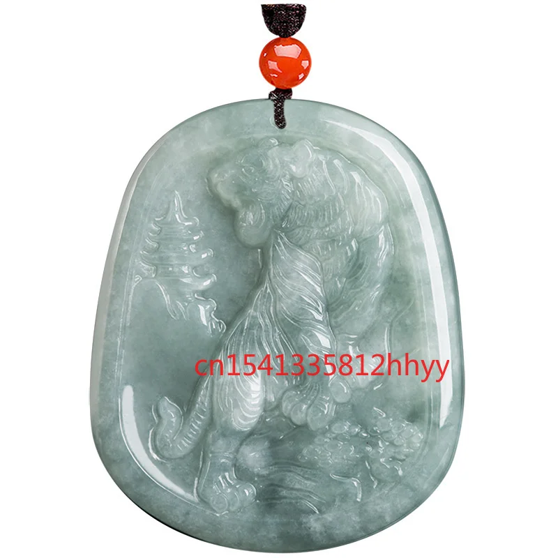 Лидер продаж натуральный ручной вырез изумруд Зодиак тигр Нефритовое ожерелье