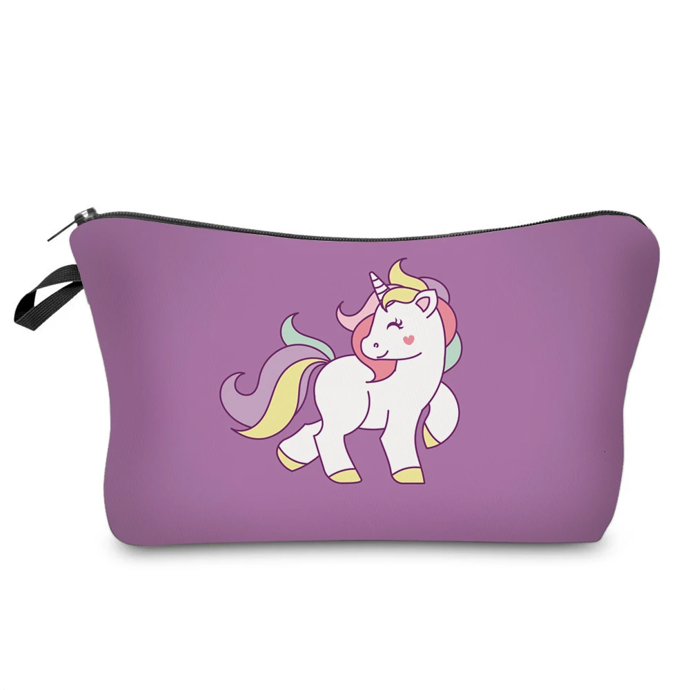 Косметички Deanfun с 3D принтом единорога, несессеры для женщин, косметичка, сердце, полиэстер, органайзер для путешествий, 50952