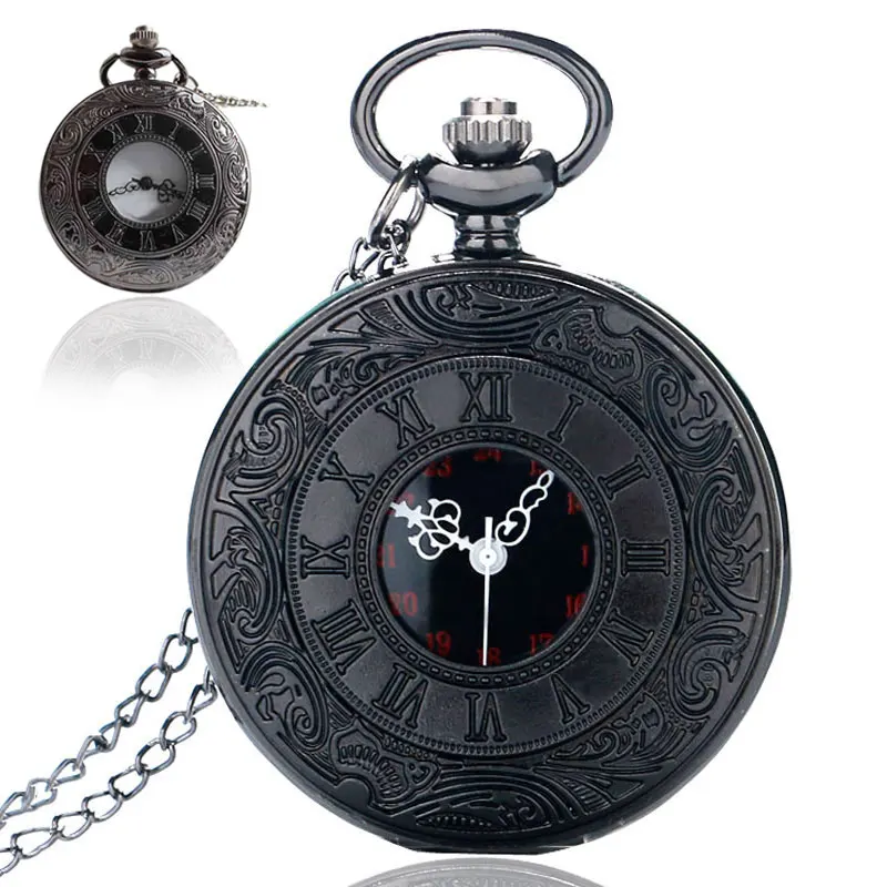 

Dual Display Clamshell Rome Retro Hollow Imitation Mechanical Unisex Men Women Pocket Watch Quartz Steampunk Vintage Pendant