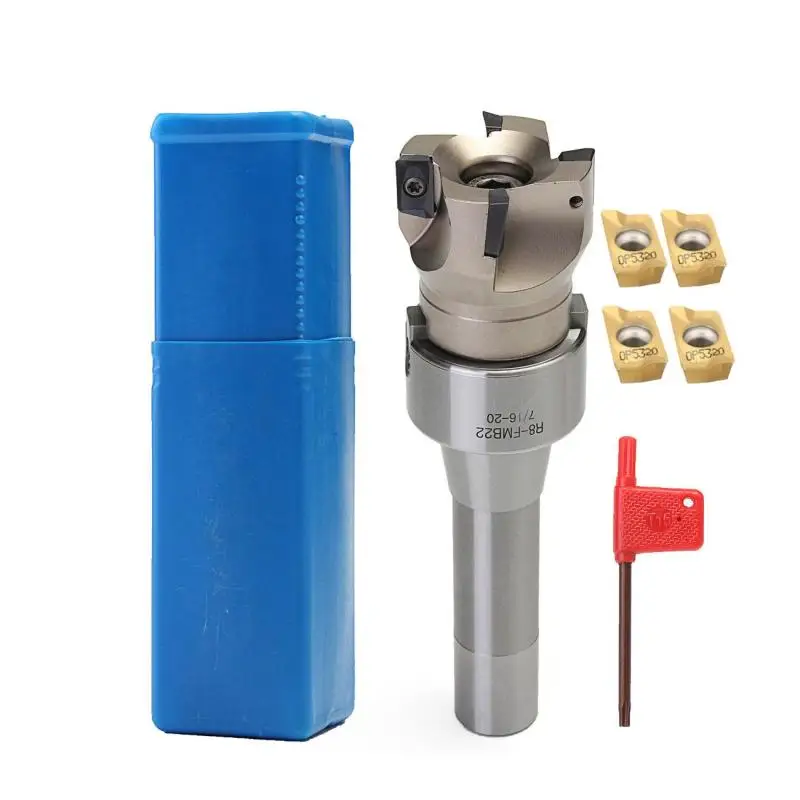 

Resistance Milling Cutter Set Tool Kit 4X Apmt1604 Carbide Inserts + R8 Fmb22 Arbor 400R 50Mm Face End Mill Shell Cutter