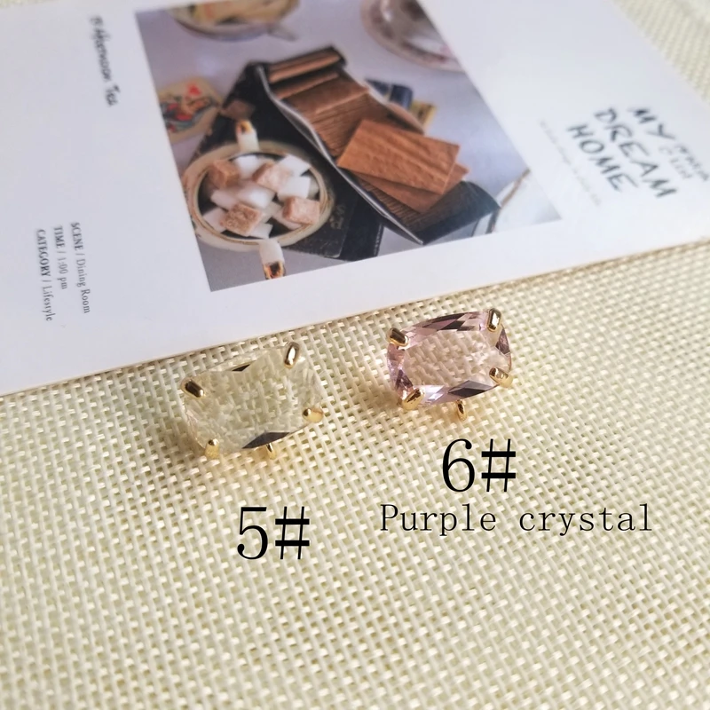 Аксессуар для ушей Diy встроен в хрустальный ушной штифт сплав из чистого серебра