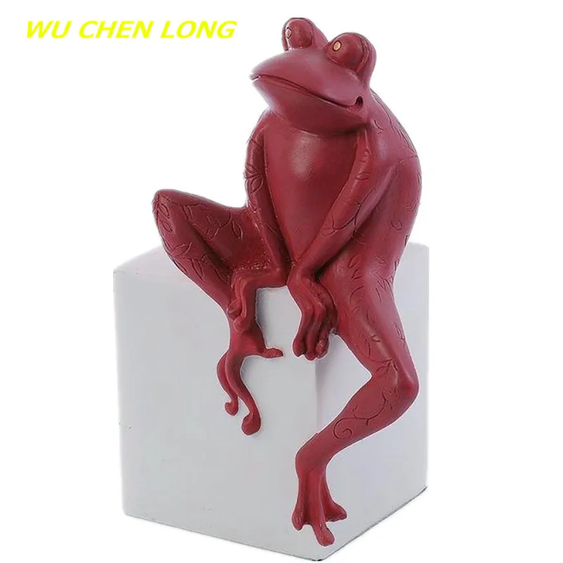 

BAO GUANG TA Modern Simple Frog Art Sculpture Decor Figurines Lucky Frog Animal Statues Resin Craft Home Decoration R5583