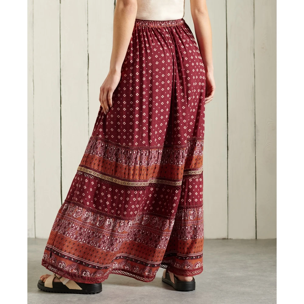 Юбка SUPERDRY AMEERA MAXI SKIRT Rust Print