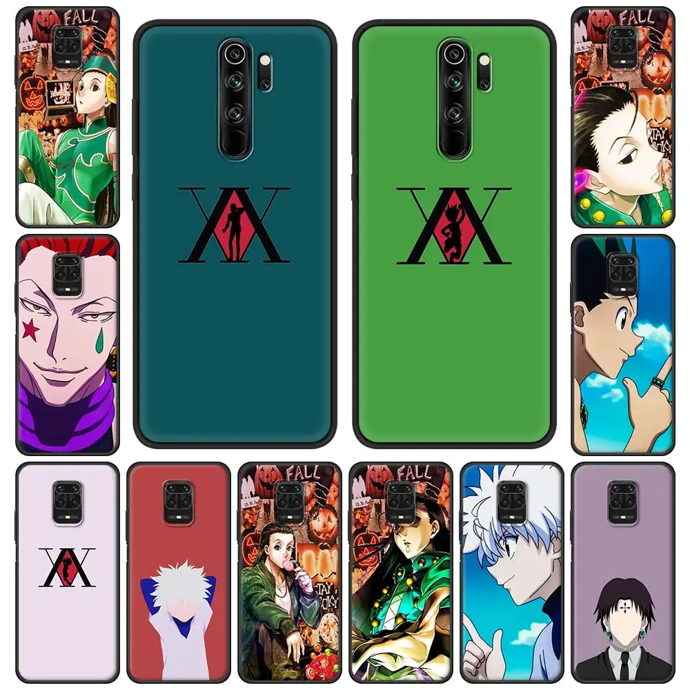 

Hunter X Hunter HXH Anime Phone Case For Xiaomi Redmi Note 9S 9 8 10 11 Pro 7 8T 9C 9A 8A K40 4G Soft Silicone Black Cover Capa
