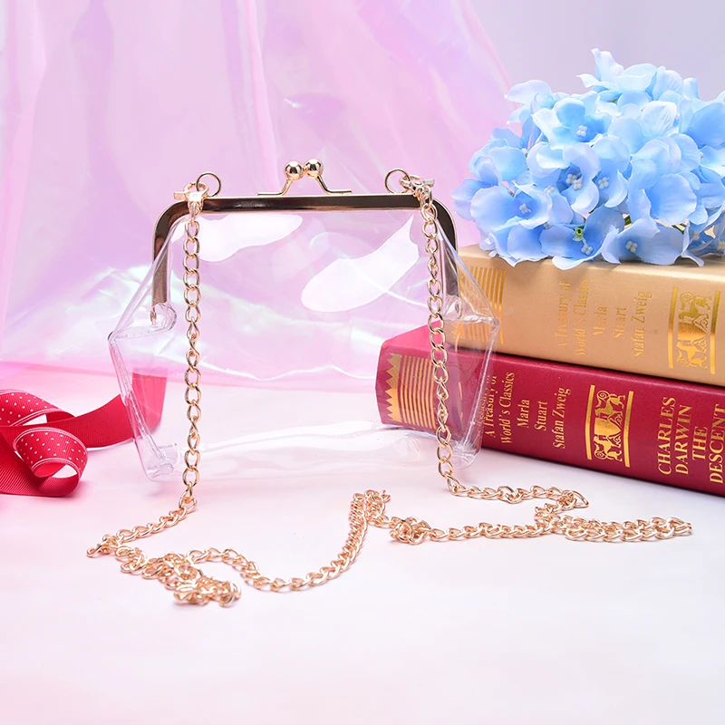 

Женская мини-сумка на цепочке из ПВХ, лазерная прозрачная сумка-тоут, сумка через плечо