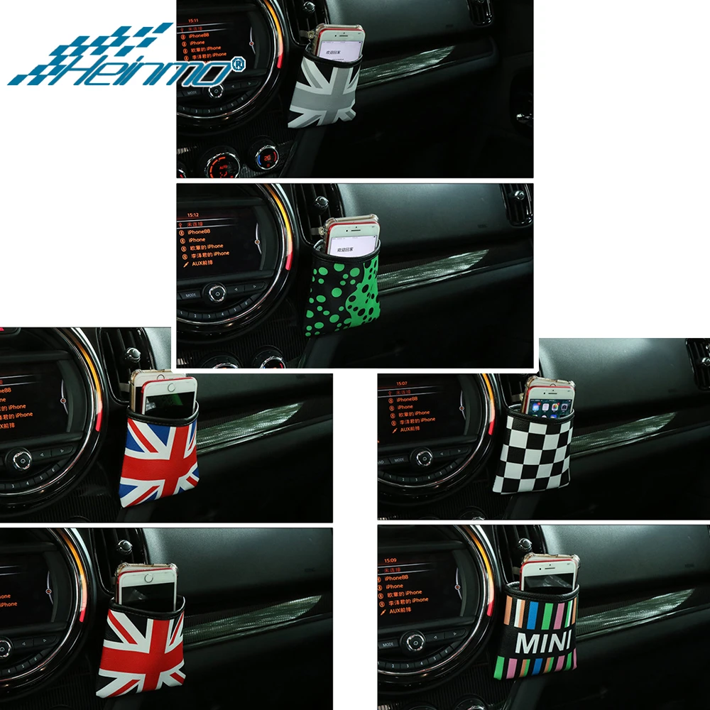 Для MINI Cooper R60 F60 на вентиляционное отверстие, подвесная сумка для хранения, держатель для телефона, чехол для MINI Clubman F54 для MINI Cooper серии F/R