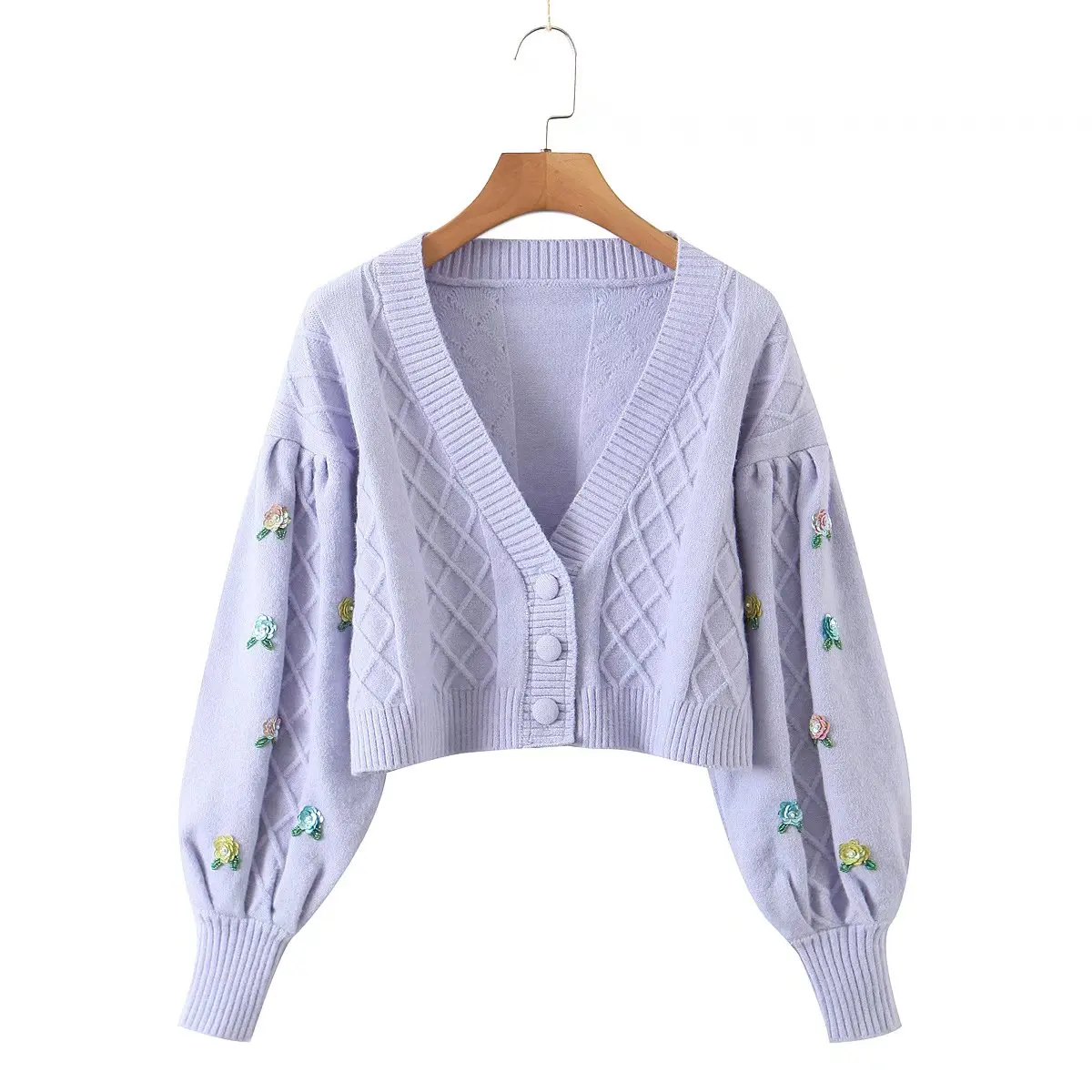 Женский трикотажный кардиган оверсайз с V-образным вырезом |