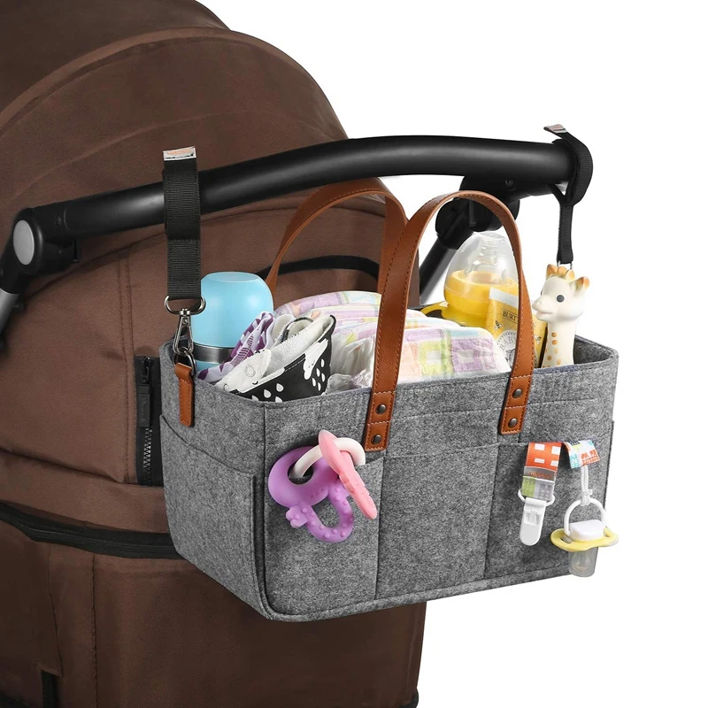 

Baby Diaper Caddy Organizer Portable Holder Bag for Changing Table Car Newborn Nappy Bags Maternity Nursery Felt Storage Bag Bin