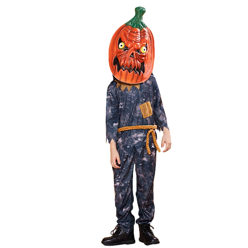 Маскарадный костюм тыквы на Хэллоуин для детей маскарадный мальчиков и девочек