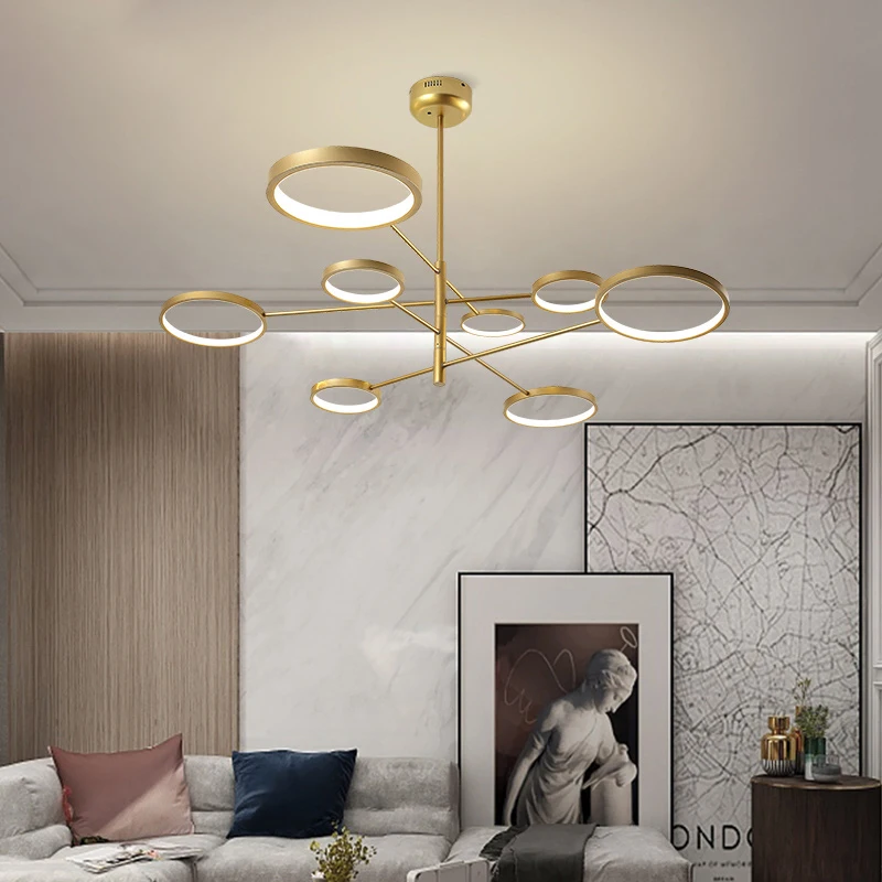 Люстры в нордическом стиле минималистичные Креативные Круглые лампы пост модерн