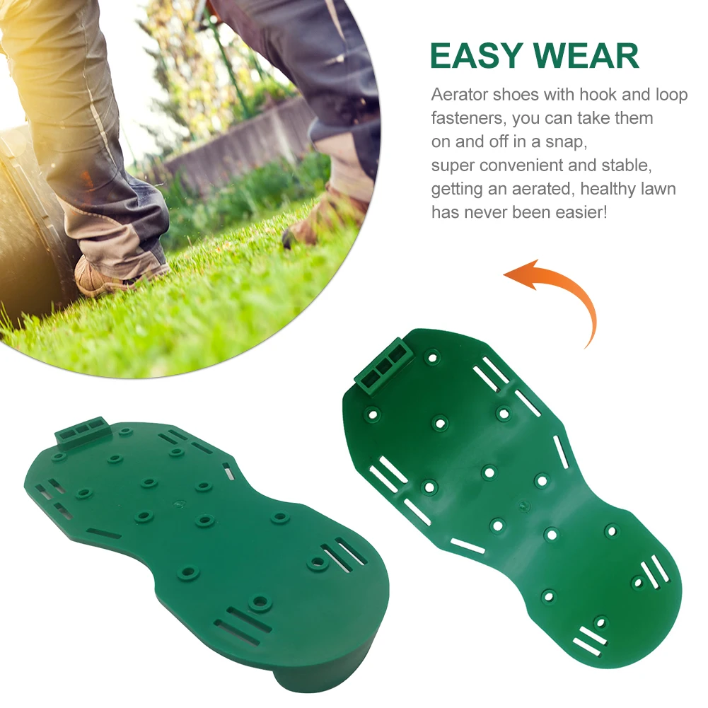 

Women Men Yard Spiked Free Installation Lawn Aerator Shoes Heavy Duty One Size Garden With Hook Loop Strap Aerating Sandals