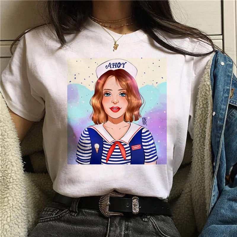 Stranger Things season 3 T Shirt Women Upside Down Tshirt Eleven Female Graphic grunge T-shirt femme tee Shirts funny clothing