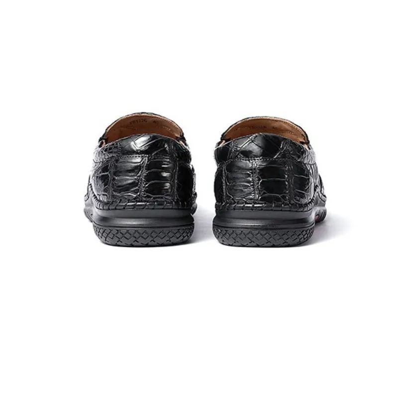 Туфли мужские из натуральной крокодиловой кожи роскошные деловые повседневные