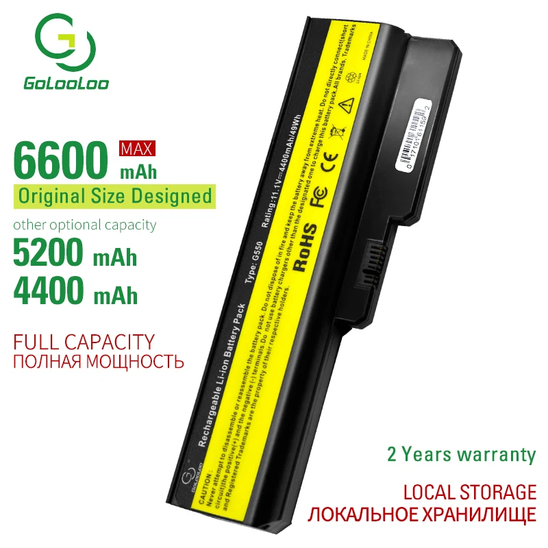 Аккумулятор Golooloo для ноутбука Lenovo IdeaPad B460 g550 57Y6527 57Y6528 42T4586 42T4728G430 G430 20003 V460 V460A 42T4585 |