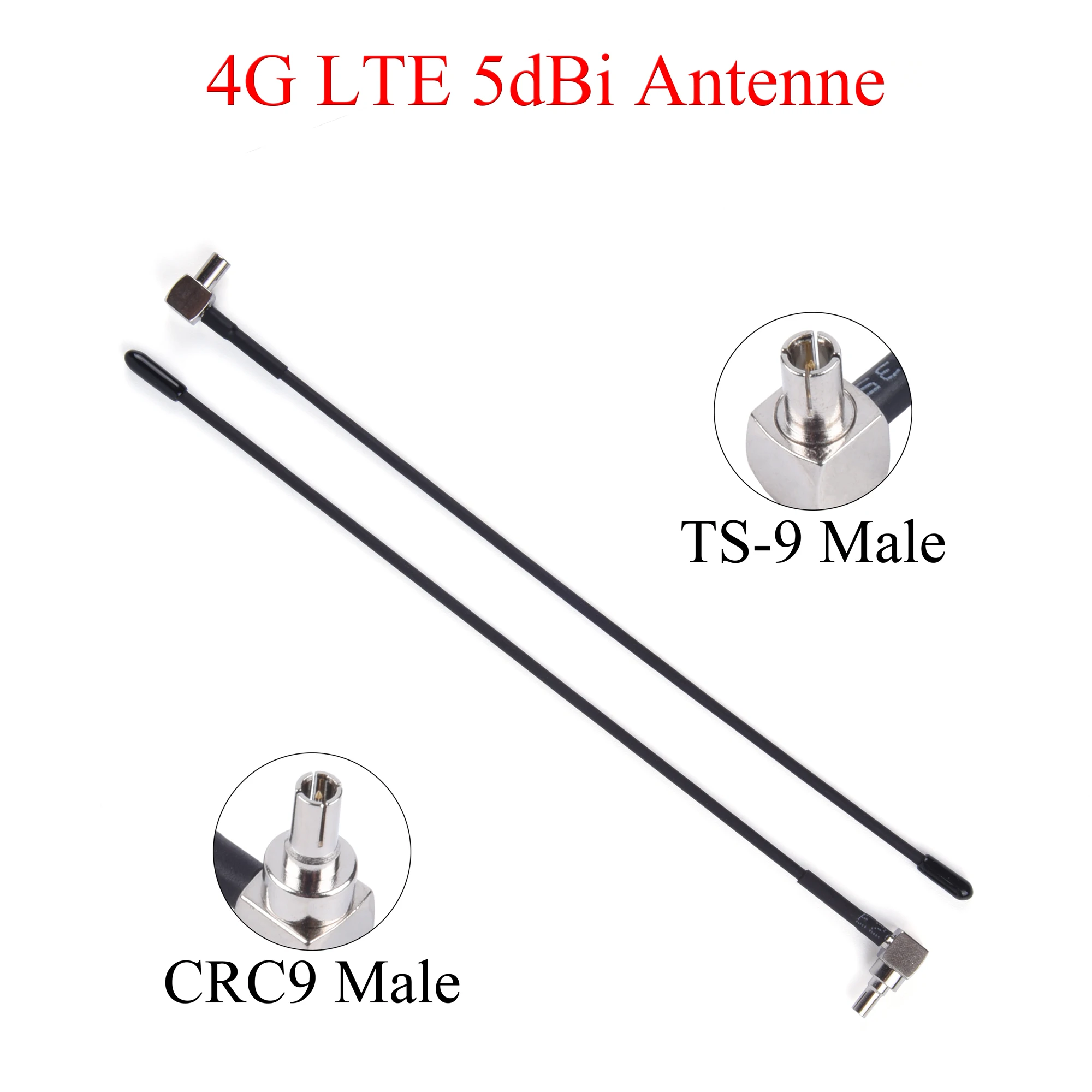 

2PCS 5dBi 4G LTE WiFi Antenna 800MHz-2700MHz TS9/CRC9 Male Antenna For Huawei E398 E5372 E589 E392 Zte MF61 MF62 753s Router