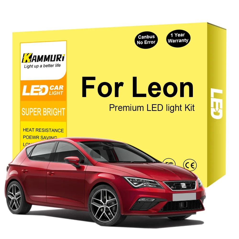 

For Seat Leon MK3 MK2 MK1 1 2 3 1M 1P 5F 1999-2010 2015 2016 2020 Vehicle Bulb Interior LED Dome Map Reading Light Auto Lamp Kit