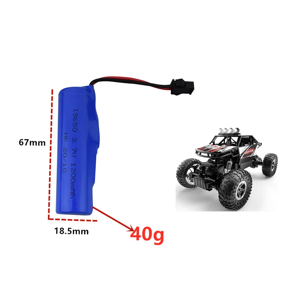 

5PCS 18650 3.7V 1200mah lithium battery for DE45 DE42 DE58 rc car 1:14 four-wheel drive high-speed racing spare battery