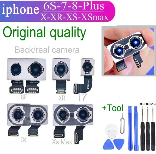 1 шт. 100% оригинальная задняя камера для iphone XS max X 8 4 4s 5 5c SE 6 6s 7 plus|flex cable|flex cable repaircamera