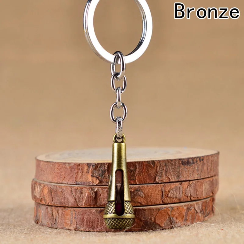 Горячая Певица микрофон струнные брелки креативный металлический сплав