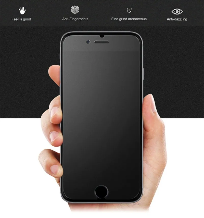 9H Матовый протектор экрана из закаленного стекла для iPhone 5 5S SE 6 6S 7 8 Plus X Xs Max XR 11 Pro Max матовая поверхность с защитой от отпечатков пальцев