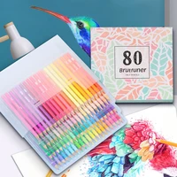 brutfuner 80 colors oil hb colored pencils sketch bright colors non toxic color pencil for drawing school student art supplies