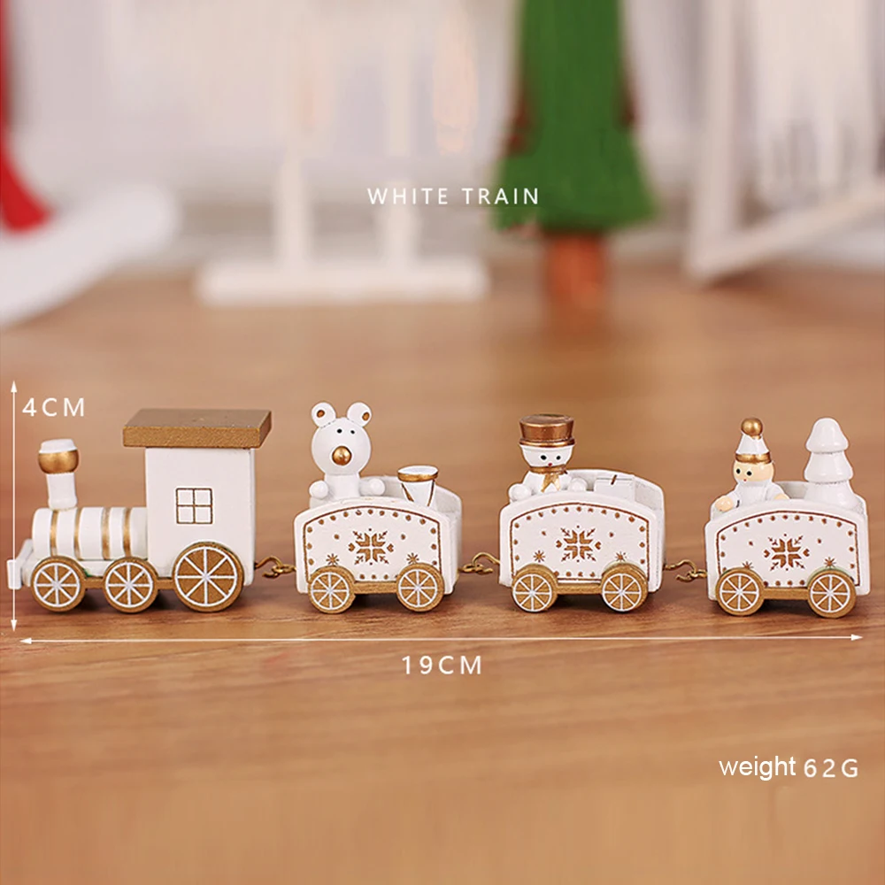 Рождественское украшение поезда подарок милый деревянный мини поезд маленький