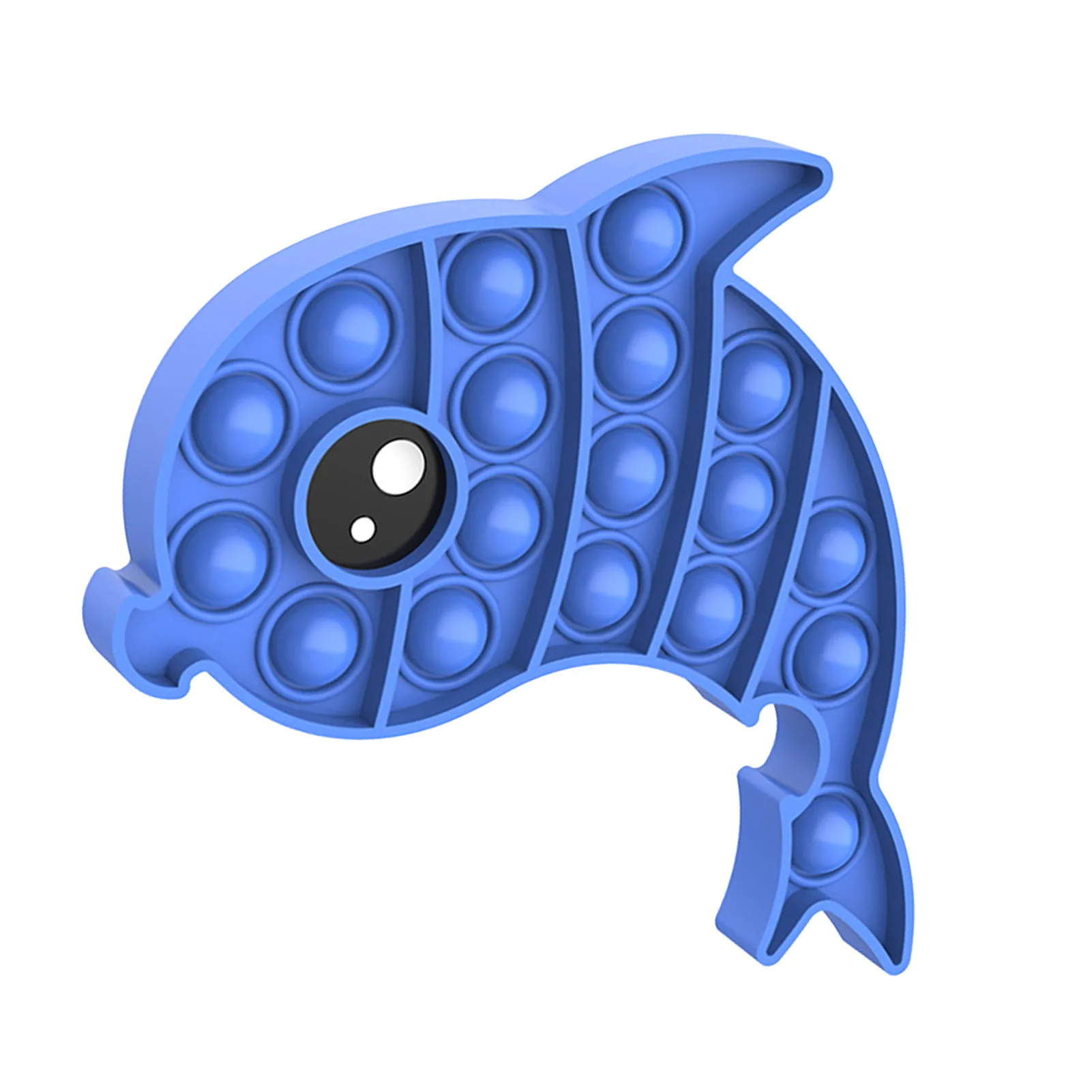 

Bubble Fidget Sensory Toy Non-toxic Dolphin Shape Autism Needs Stress Reliever Silicone Toy For Kids Children Adults free ship