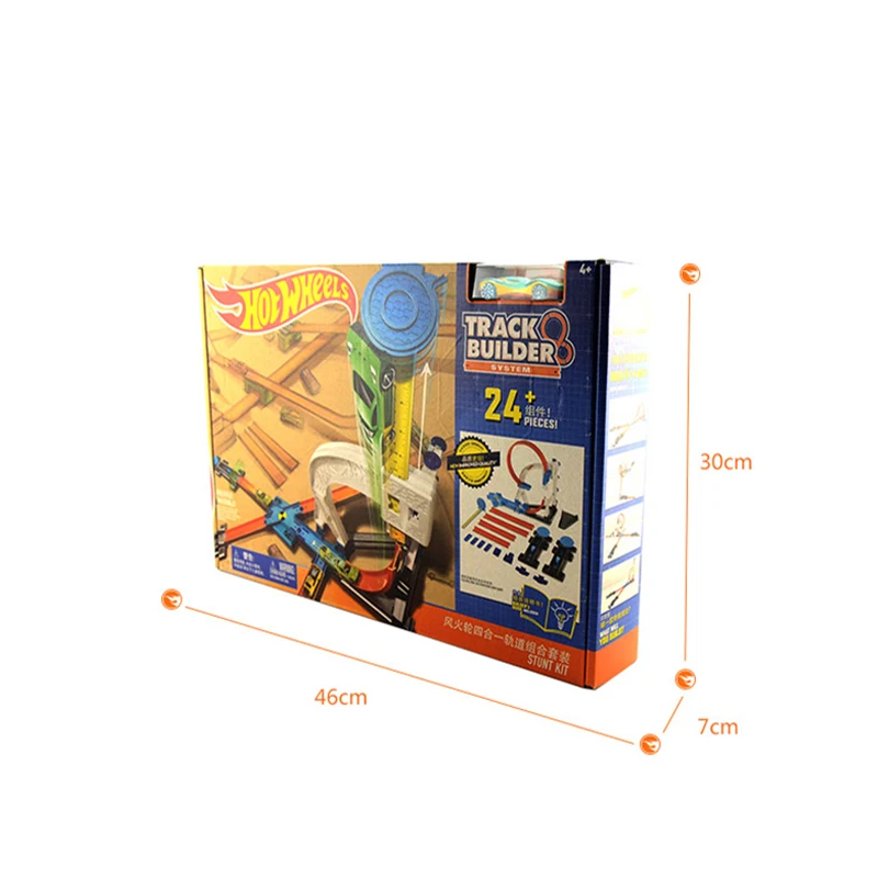 Оригинальный конструктор Hot Wheels 4 в 1 супер-трек модель автомобиля детские