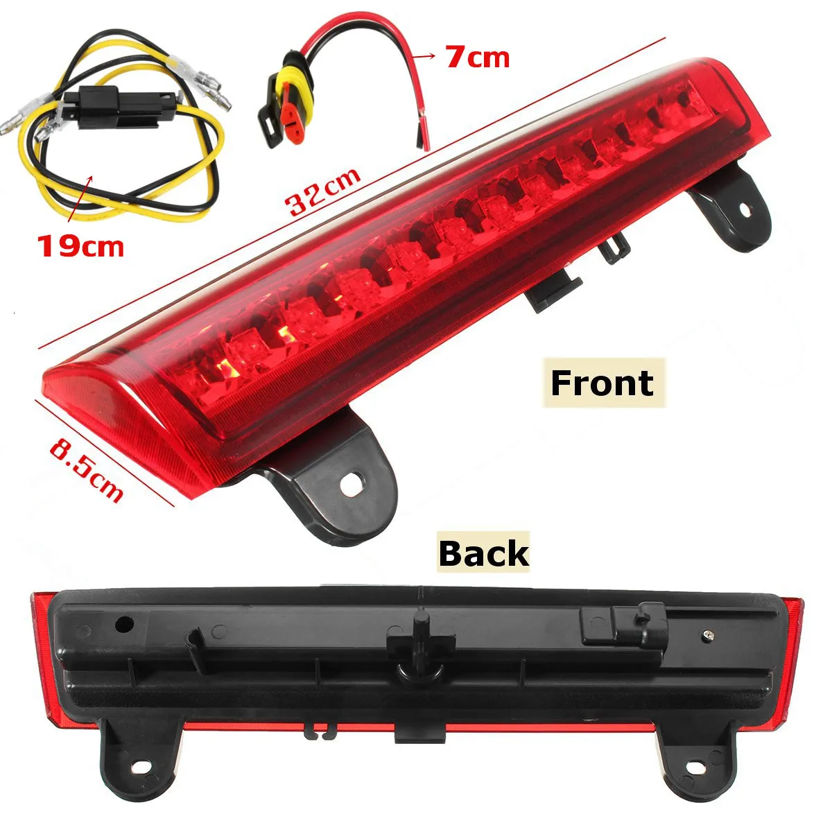 Светодиодный автомобиль красный антенна на заднюю часть крыши 3RD стоп светильник