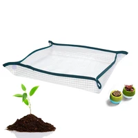 repotting mat potting planting mat reusable portable waterproof transparent mesh flower cushion for gardening potted